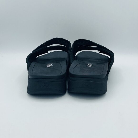 Ryka Sandals Womens Size 8 Wide Black Tao Recovery Flip Flops Comfort Adjustable - Picture 7 of 12